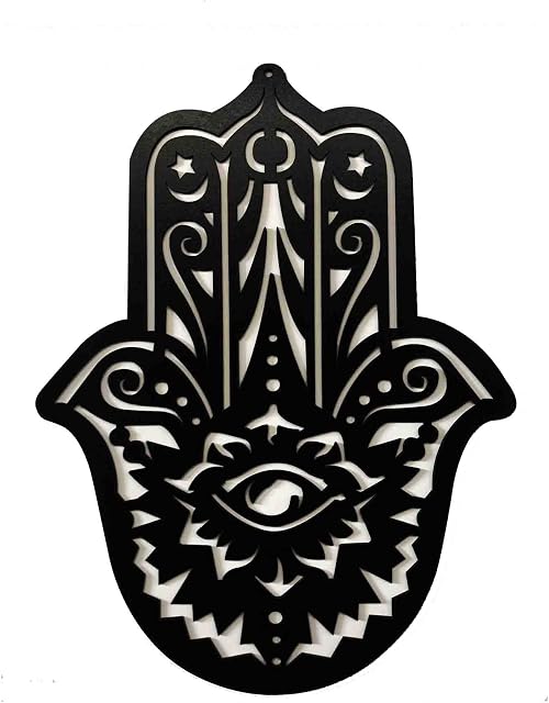 Hamsa Hand Wood Wall Decor, Fatima Hand, Black Hamsa Hand Fatima Wall Decor, Laser Cut Hamsa,Wooden Hamsa, Hamsa Wood Wall Art, Home Decoration, Wall Hanging Decor