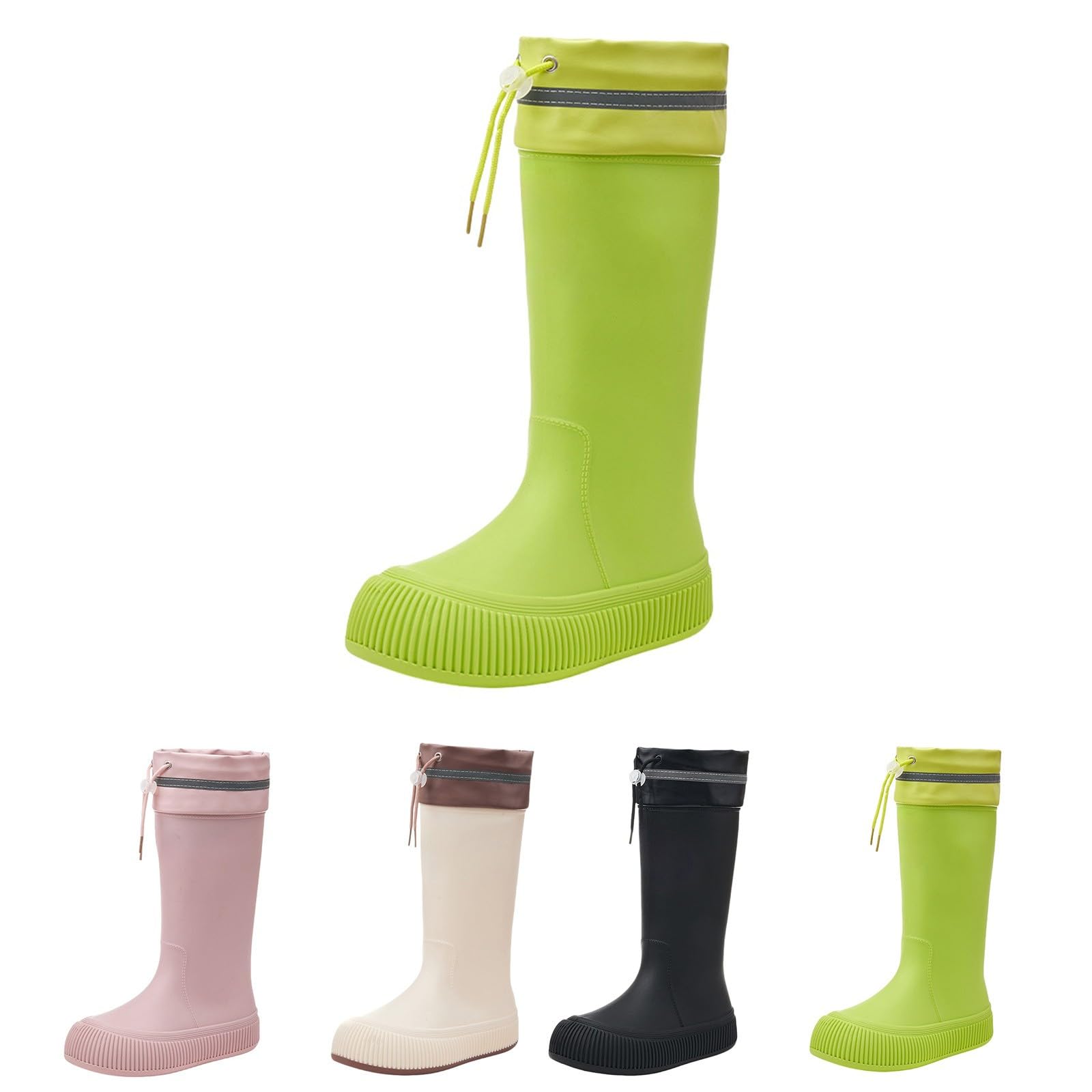 Botas de lluvia para mujer, forradas, botas de lluvia de goma, impermeables, botas de jardín, botas de Wellington, botines de goma antideslizantes, botas de lluvia, botas de lluvia largas, botas de