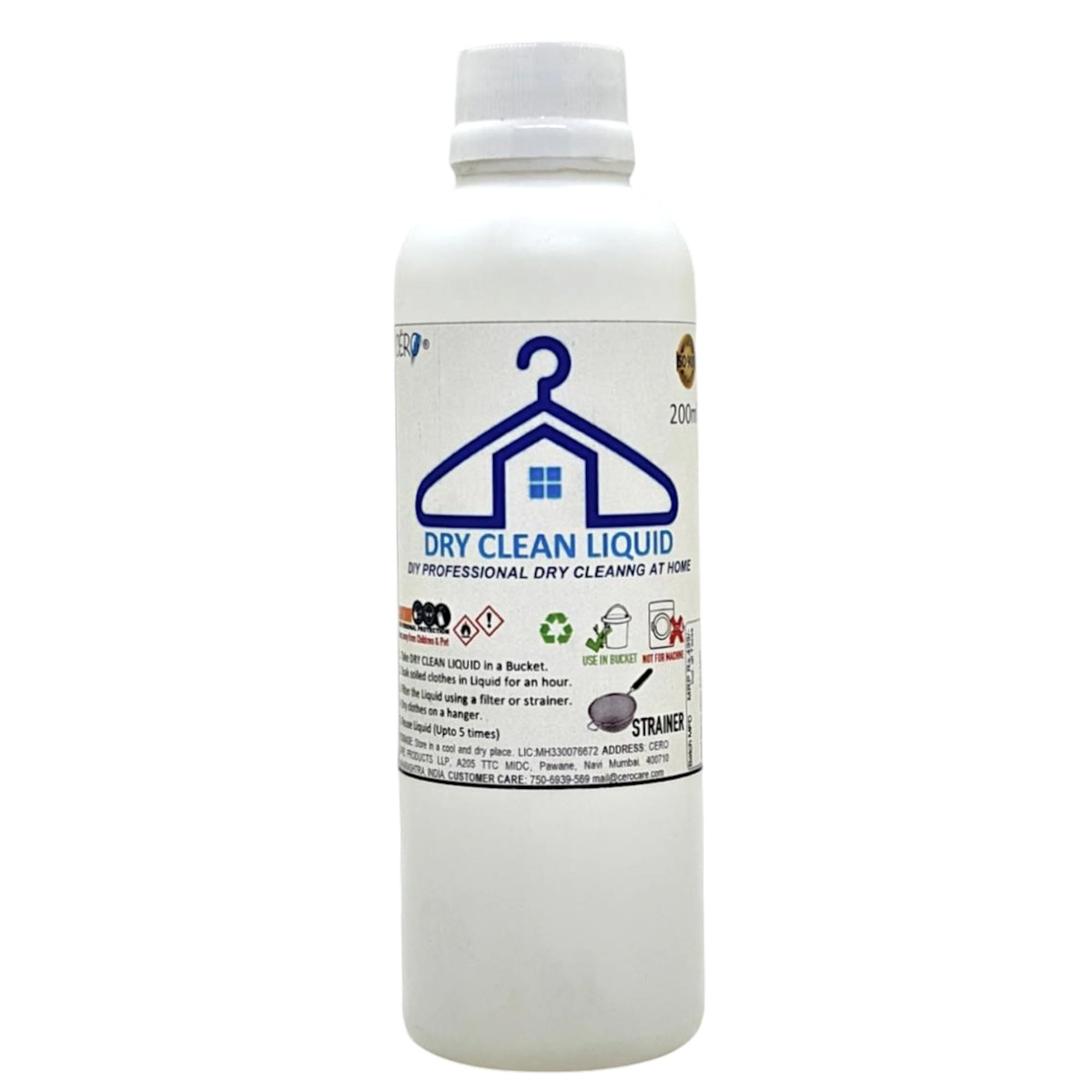 CERO ® DRY CLEAN LIQUID DIY Professional Dry Cleaning at home. (200ML)-image-13