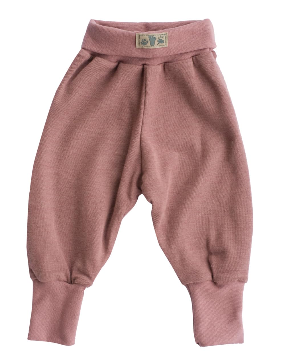 Lilano, Baby Trousers with Navel Waistband, Wool Silk, 210 g/m², mauve, 3-6 Months