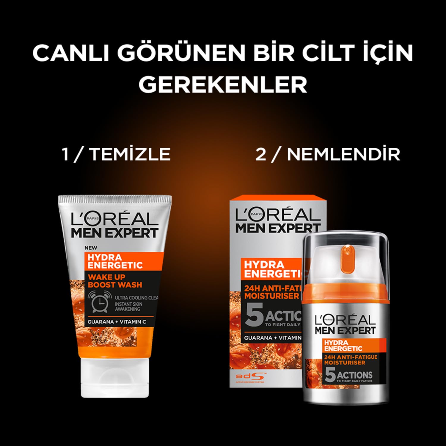 L'Oreal Paris Men Expert Hydra Energetic Wake Up Boost Yüz Temizleme Jeli 100 ml