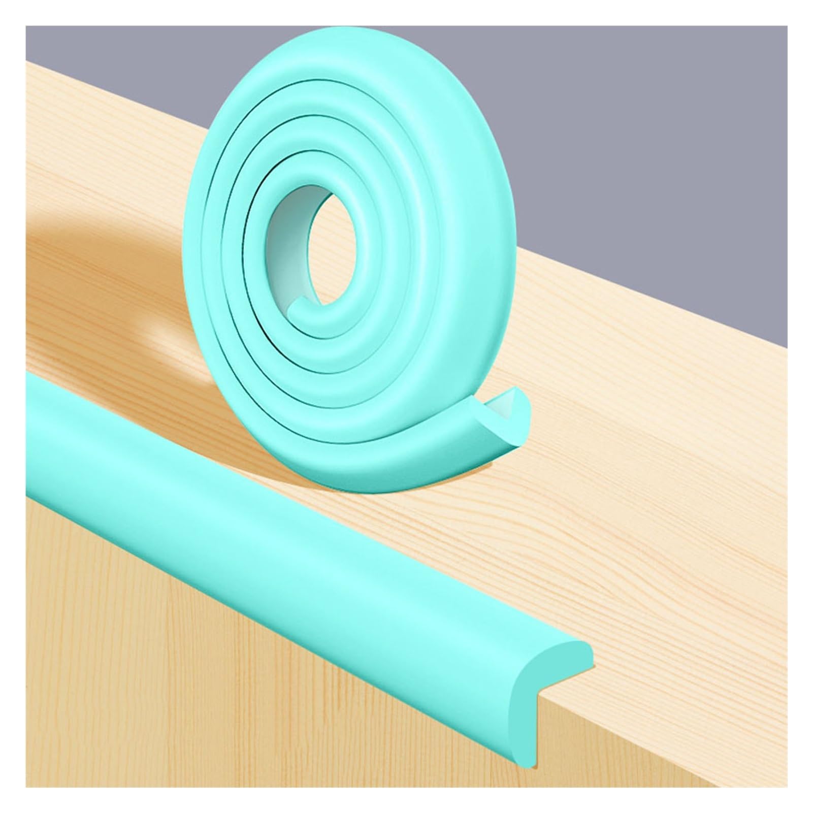 YNBSHGAA Foam edge protectors, Adhesive Bumper Edge Guards, Corner Foam Padding For Furniture Fireplace, 78.7in Long,Green-10pcs