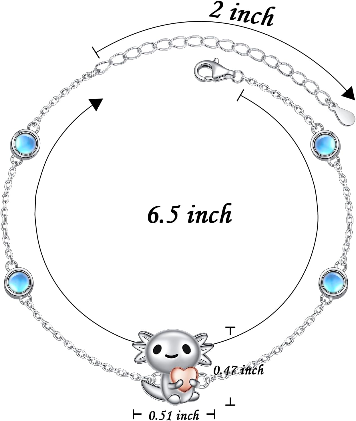 YinShan Axolotl Set Axolotl Stud Earrings for Women Girls 925 Sterling Silver Animal Axolotl Holding Heart Necklace Christmas Birthday Gifts