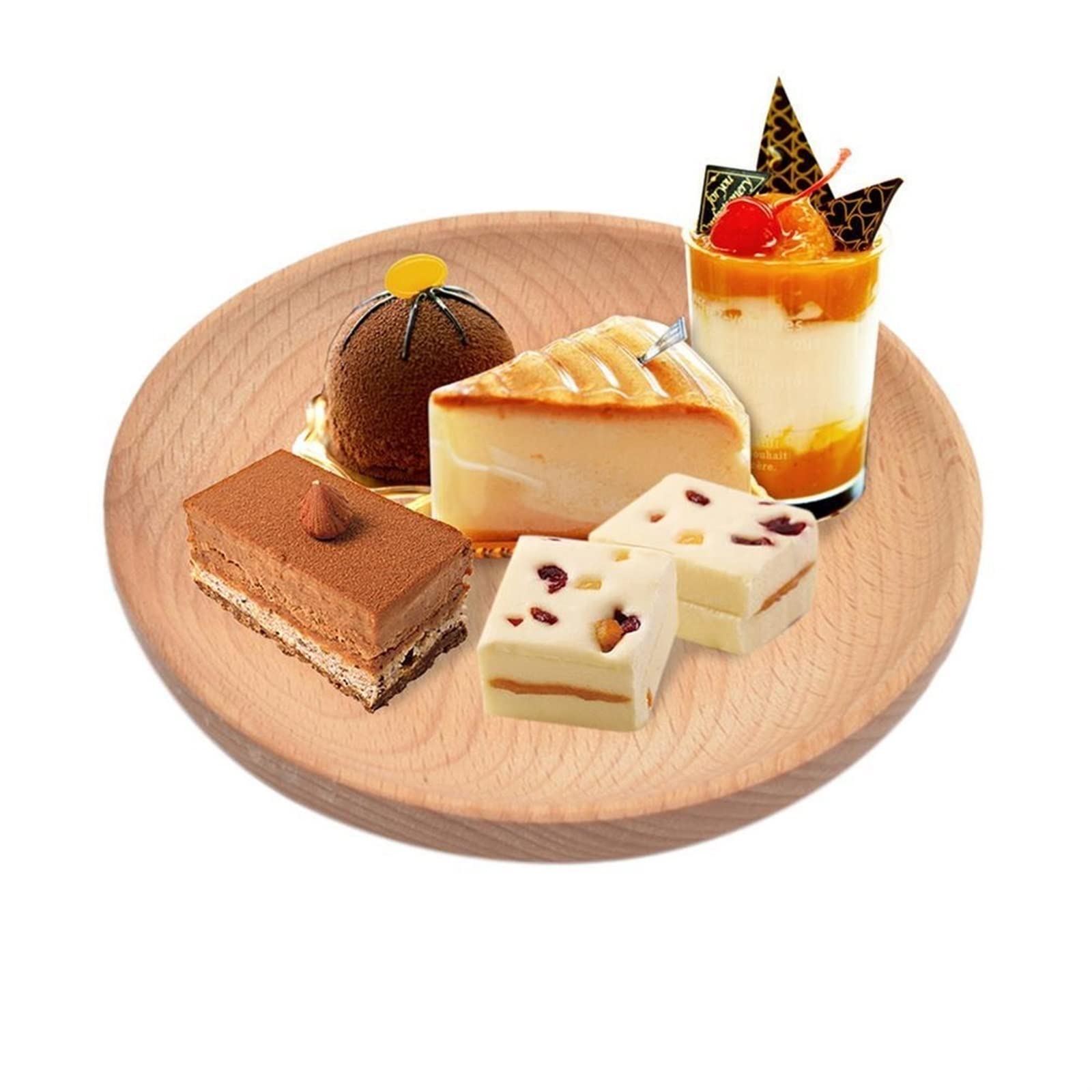 Elegante tazza da tè in bambù con piattino e vassoio, elegante piatto di frutta e supporto per casa e cucina, ecologica, per gli amanti del tè