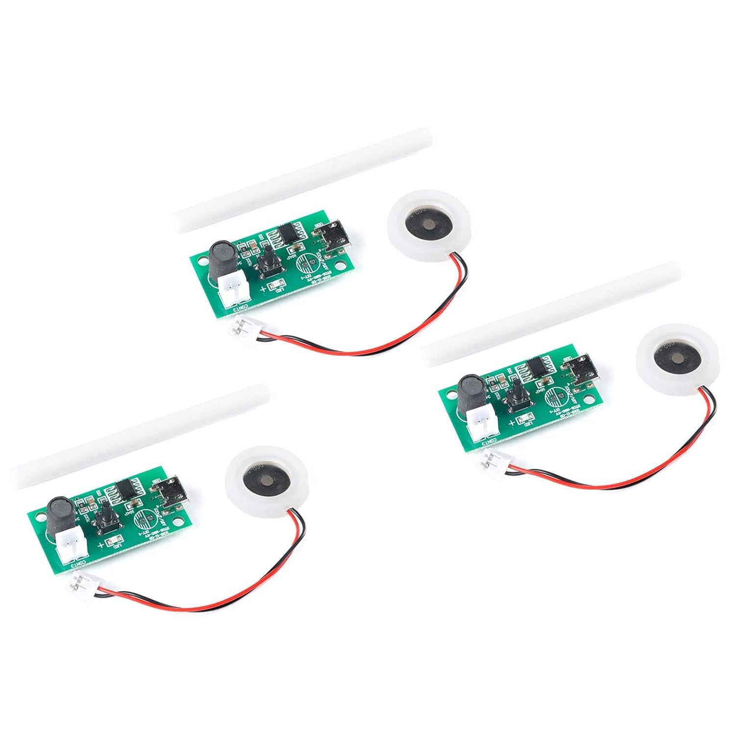 DC 5V USB Ultrasonic Humidifier Atomizing Module 108KHz Mist Maker Spray Diffuser with Micron Aperture Atomizer and Driver Board for DIY Humidifier Projects (Pack of 3)-image-42