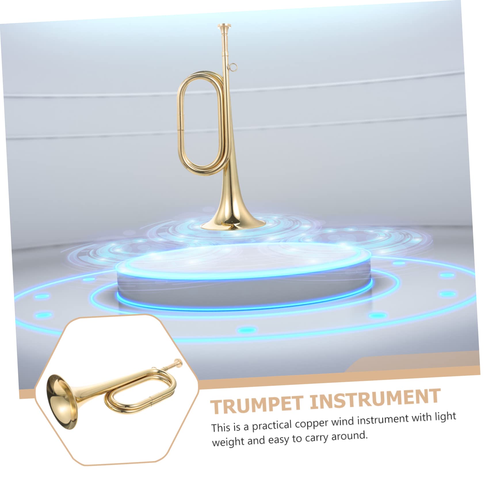 BESTonZON Tromba in Rame Color Oro Suono Naturale e Qualità Leggera, Strumento per Principianti in Bande Musicali e Orchestre