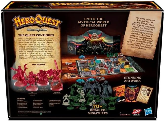 Avalon Hill HeroQuest Game System, Fantasy Miniature Dungeon Crawler Tabletop Adventure Game, Ages 14 and Up 2-5 Players image 3