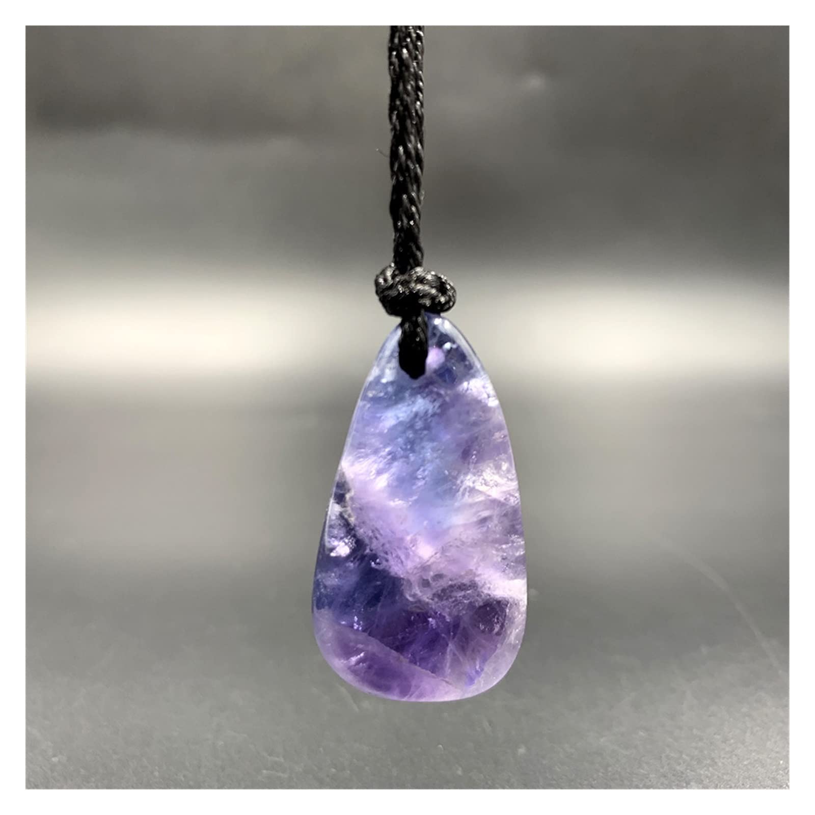 Colgante de Cristal de Cuarzo de fluorita púrpura Natural, Collar de Piedras Preciosas de Grava áspera de púrpura, decoración Inicio Colecciones