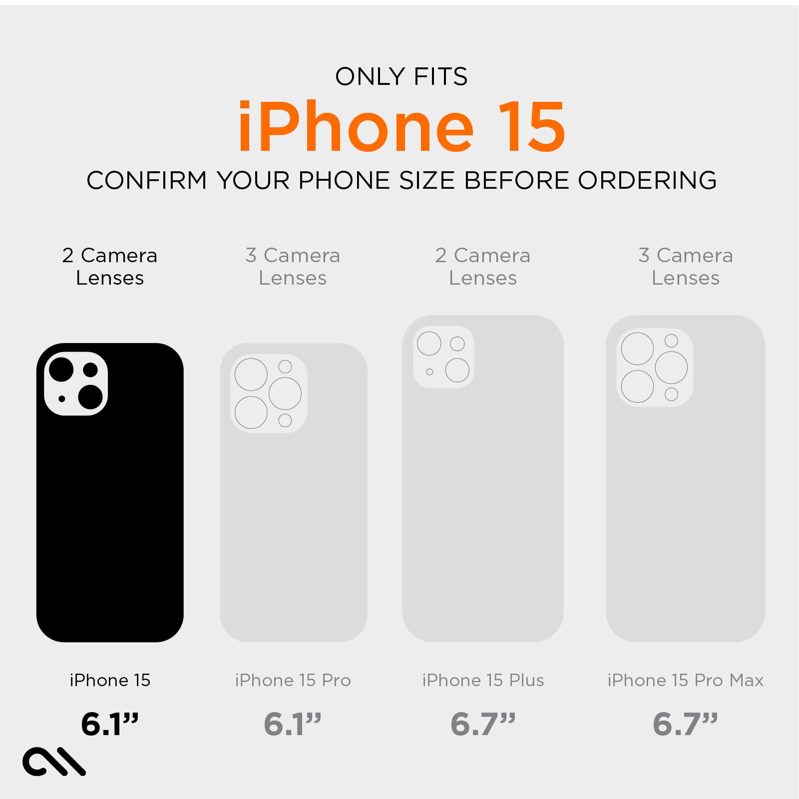 CASE-MATE Funda Transparente Ultra Resistente [protección contra caídas D3O de 16 pies] [Compatible con imán] Funda Delgada para teléfono de 6.1 Pulgadas, Material Absorbente de Golpes, antiamarillo,