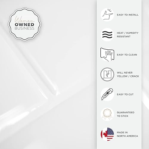 Miniatura 5 de SMART TILES Protector contra salpicaduras para despegar y pegar, 10 hojas de 10.95 x 9.70 pulgadas, adhesivo 3D para cocina, baño, azulejos de