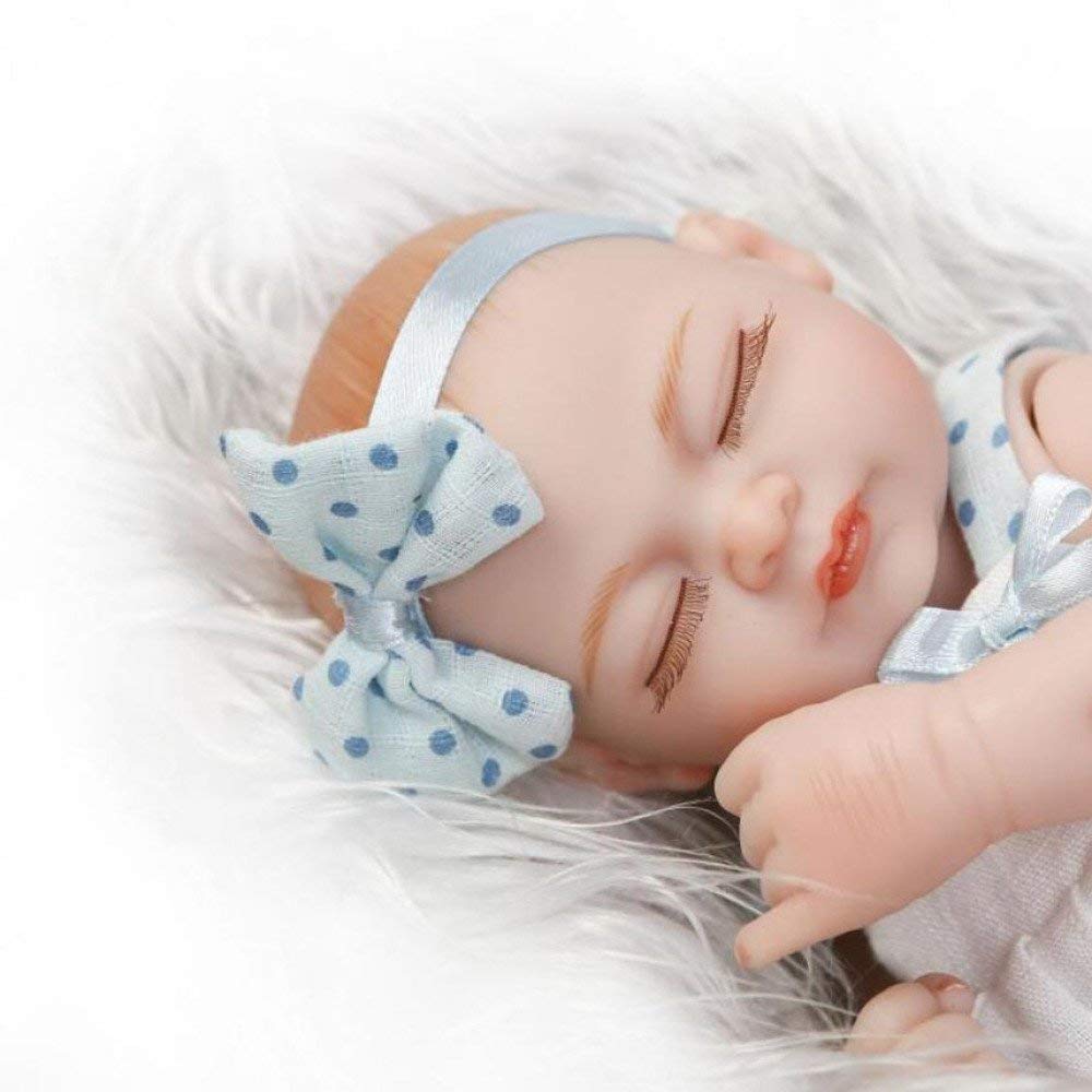 26cm Simulation Reborn Magnetic Mouth Baby Doll Soft Simulation Silicone Toys,BlinkingDoll 26cmAreGirls (Closed eyeDoll) (Blinkingdoll 26cmAreGirls) (Closed eyeDoll)