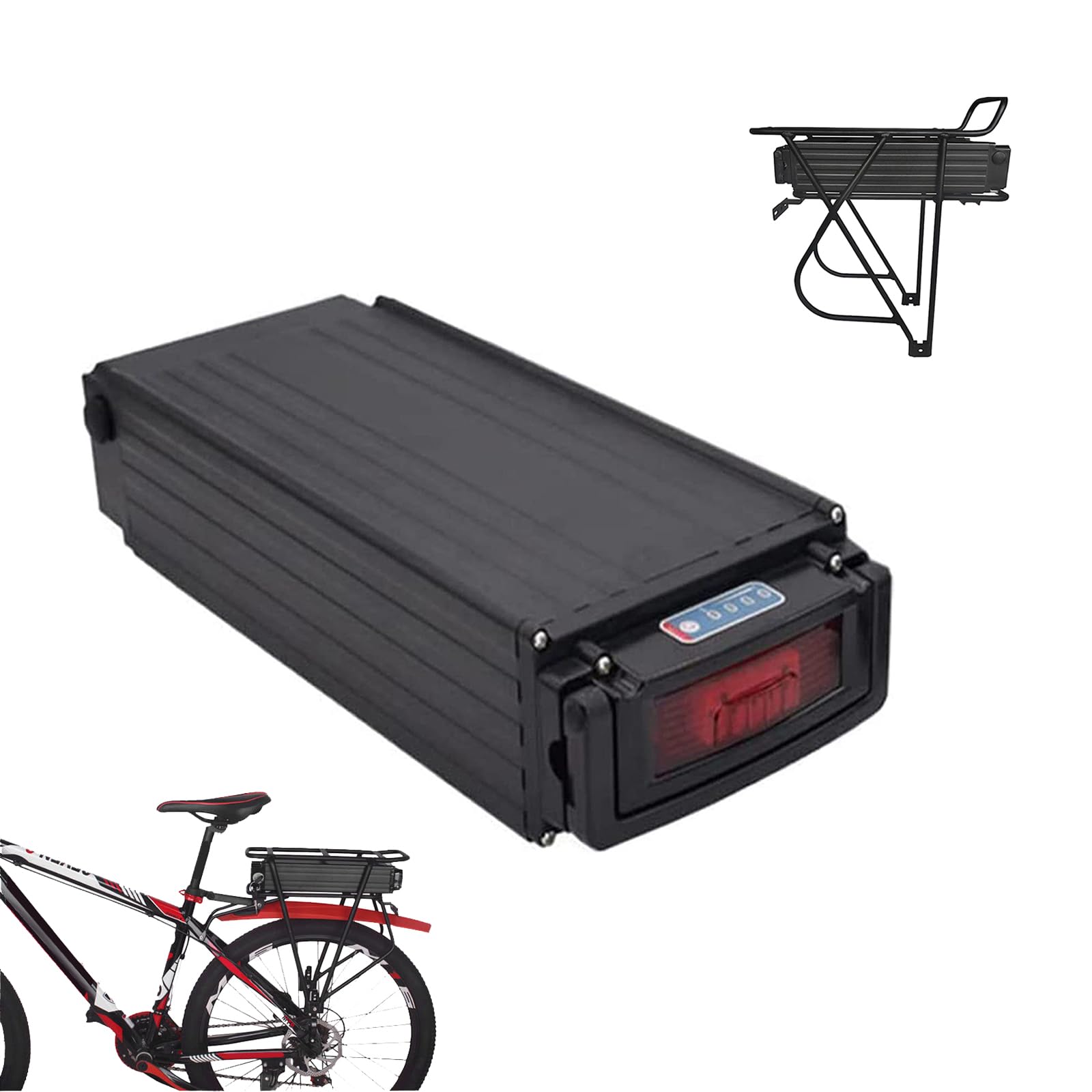 HJGHY52V Ebike Battery 52V 15Ah 17.5Ah Rear Rack E-Bike Battery 52V Lithium ion Battery Electric Bike Waterproof Battery for 0-1000W Motor,52v,15Ah