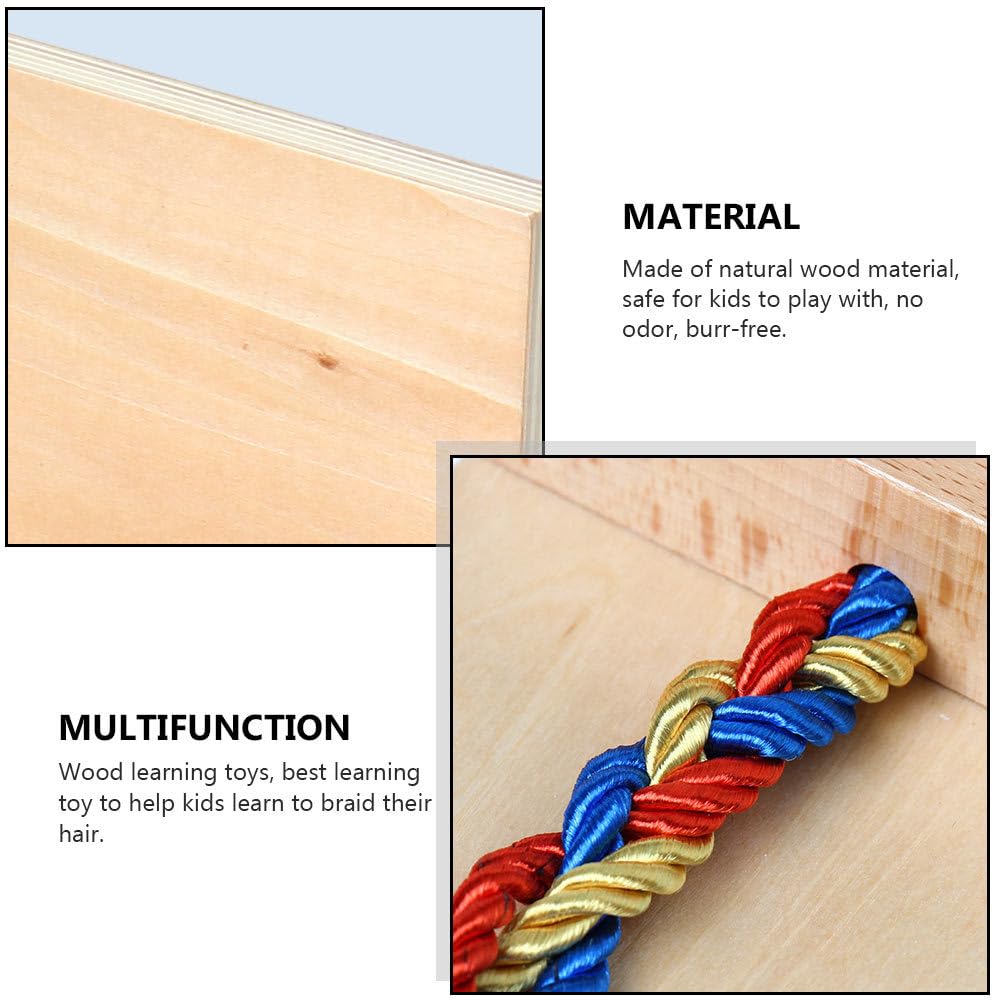 Didiseaon 1pc Braid Practice Braiding Activity ing Game Learn to Hair Kit Hair Machine Tools Tool Solid Wood Plywood - Image 3