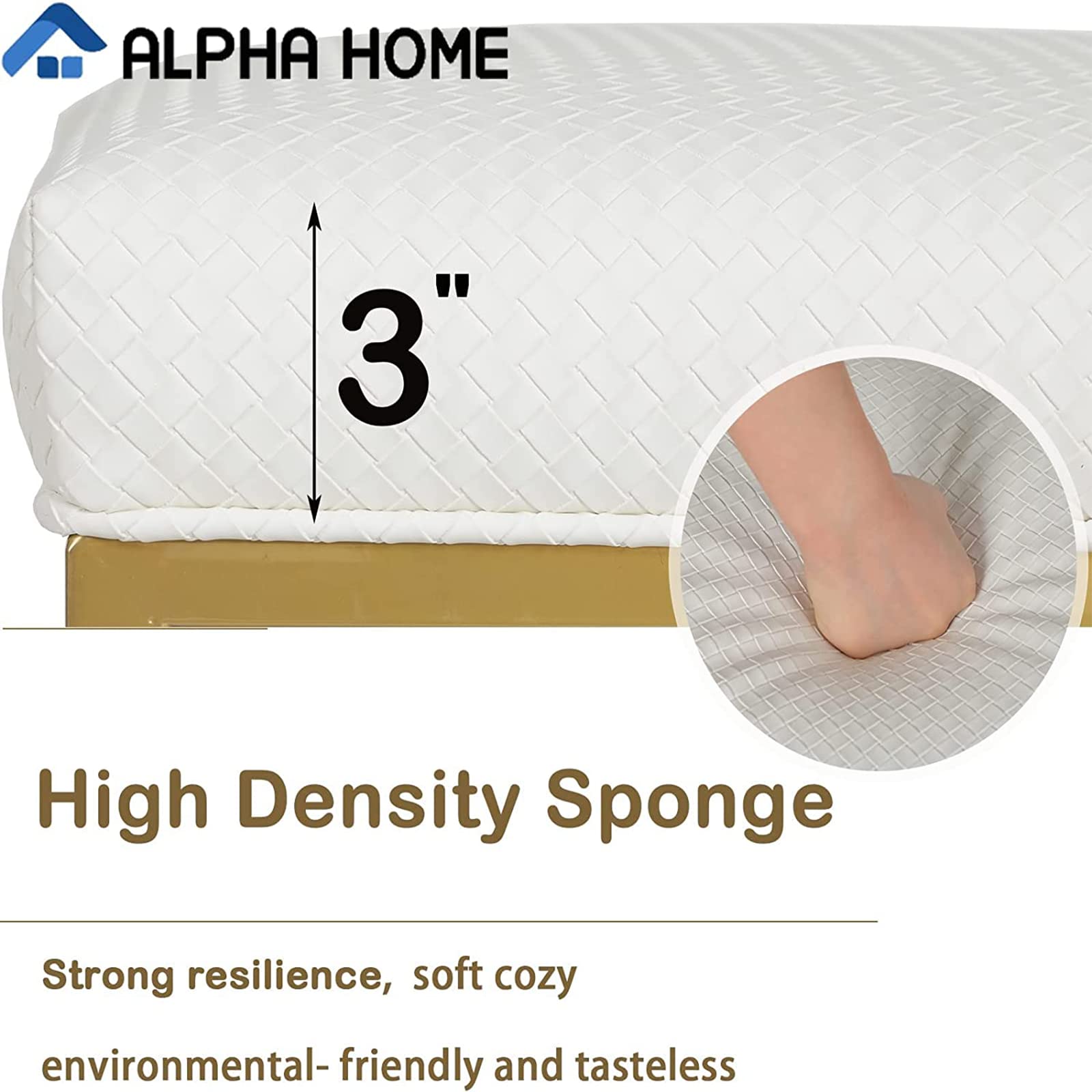 ALPHA HOME Bar Stools Set of 2, Metal Counter Height Bar Stools, 24