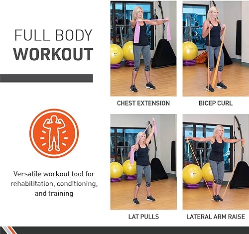 Miniatura 4 de BodySport - Banda de ejercicio, 5 pulgadas x 6 yardas, bandas de resistencia profesionales para ejercicios de fitness y gimnasio en casa, equipo de