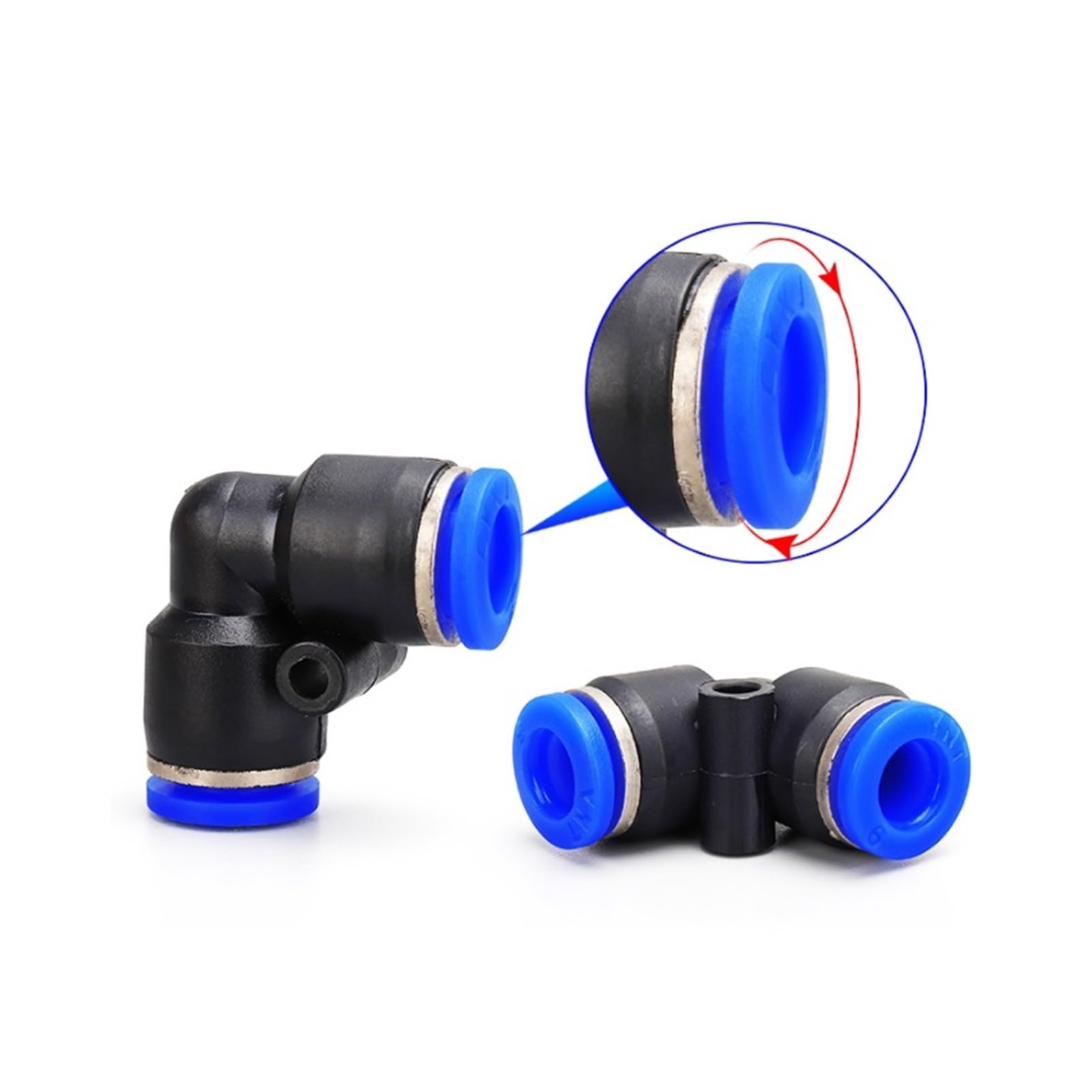 conectores neumáticos,conectores de empuje neumáti Conexiones neumáticas tipo manguera de aire acoplamiento rápido 4mm 6mm 8mm 10mm 12mm piezas neumáticas Push in(12mm)