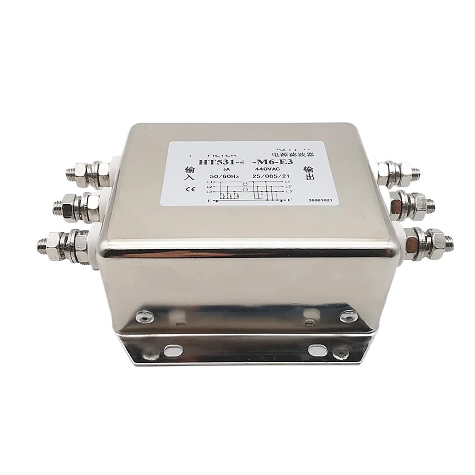 Filtro de potencia trifásico con alta atenuación de ruido HT531 50A