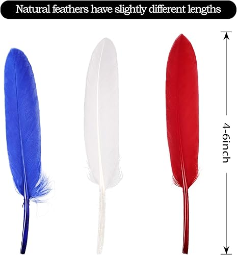 Miniatura 8 de FeelfunFeather 120 piezas de plumas de ganso rojo vino natural a granel 4-6 pulgadas 3.9-5.9 in para bodas, fiestas, Navidad, Halloween,