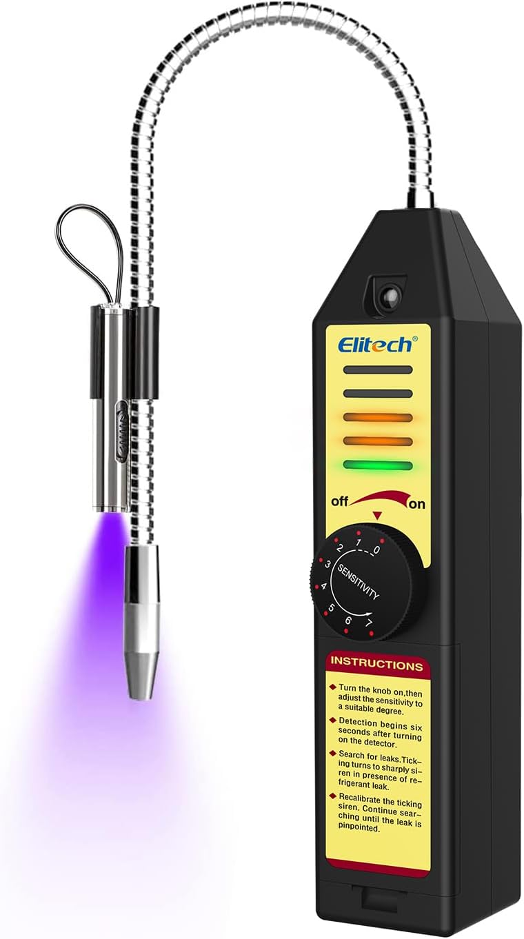 WJL-6000 Freon Leak Detector Halogen Leak Detector R22 R410A R134A R1234YF Refrigerant Gas HVAC Air Conditioner Tester Tool