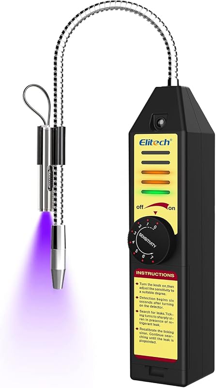Elitech-Detector de fugas de freón, Detector de fugas de Gas refrigerante halógeno, probador HVAC, rastreador de CA R22 R410A R134A 1234YF, WJL-6000S