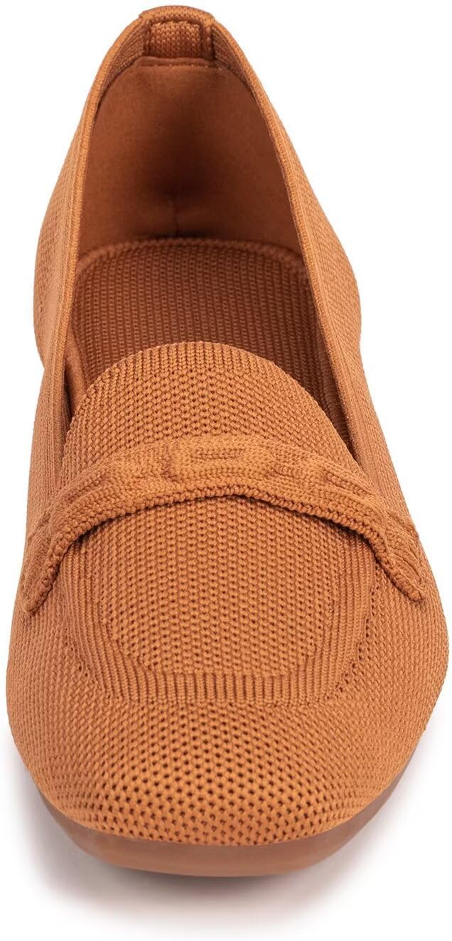 Frank Mully Women's Loafer Flats Square Toe Comfortable Office Work Shoes, Cute Penny Loafer Slip On Walking Driving Shoes - Image 6