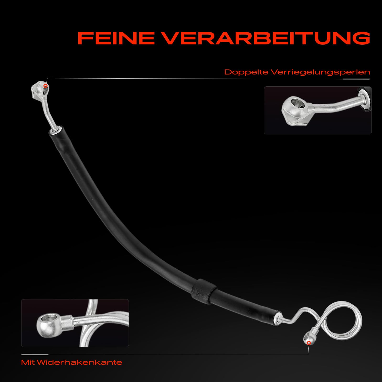 Frankberg Servolenkung Schlauch von Hydraulikpumpe nach Lenkgetriebe Kompatibel mit A4 8EC B7 A4 Avant 8ED B7 A4 Cabriolet 8HE Exeo 3R2 Exeo ST 3R5 Replace# 8E1422893DK