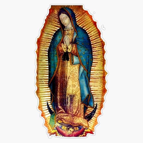 Pegatina de vinilo con diseño de Nuestra Señora de Guadalupe Tilma de 5 pulgadas