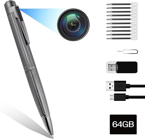 Bolígrafo para cámara espía Cámara oculta Paquete premium Mini cámara espía 1080p Cámara USB Cámara espía oculta Cámara oculta de niñera