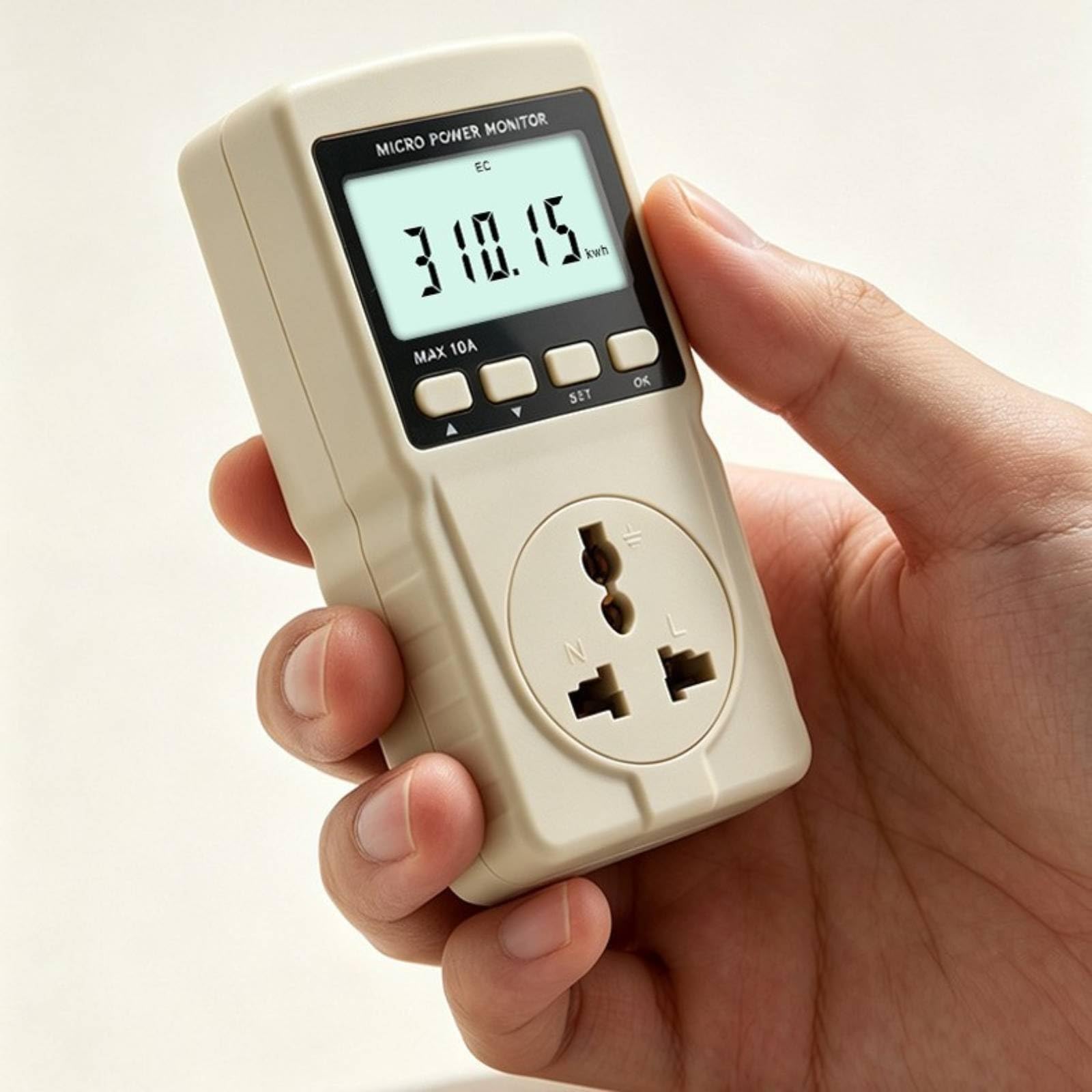 Misuratore di Energia con Presa Compatto