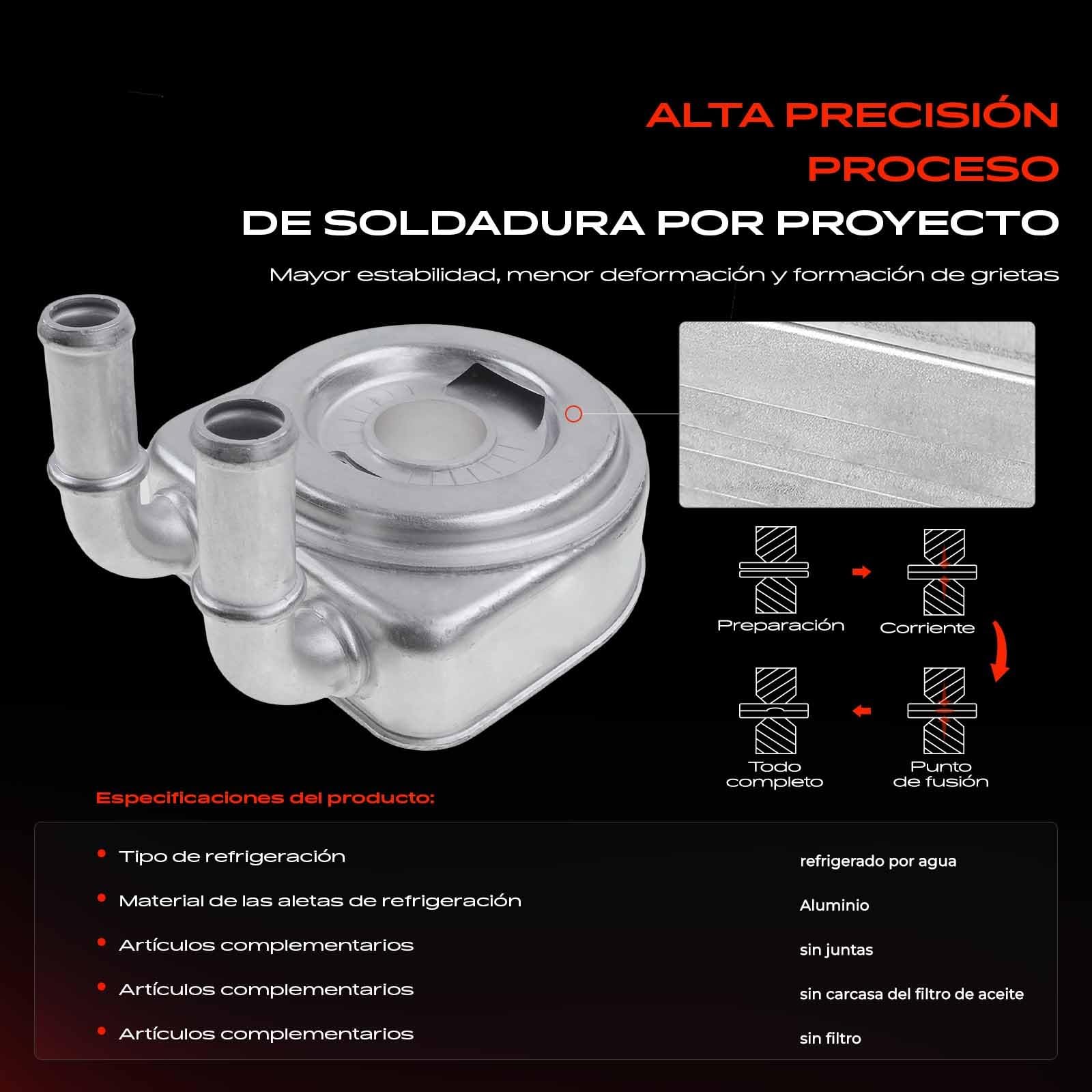 Frankberg Enfriador de aceite aceite de motor | Compatible con: 307 3A/C, 406 Descanso 8E/F, Berlingo/Berlingo Primer monovolumen GFK GJK MF, 307 SO 3H, 406 8B