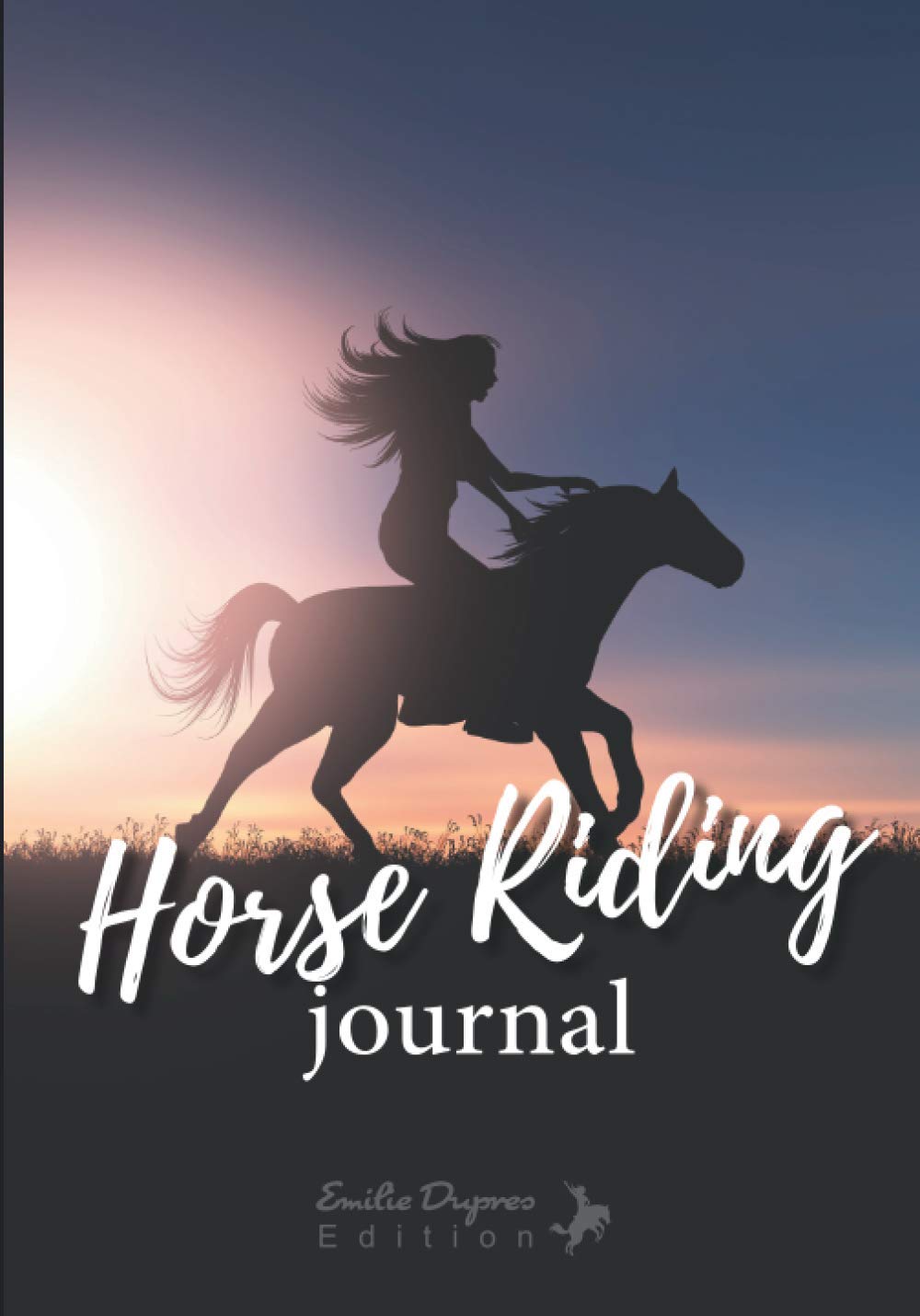 Horse Riding Journal: v3-2 Horse gifts for girls | Equestrian journal | Horseback Riding Lesson Record Log | 111 pages | 7"x10" paperback | sunset picture