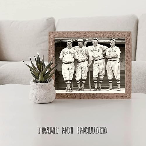 Miniatura 7 de Make Em Laugh - Chicago Cubs Baseball Players 1927 - Decoración de pared de béisbol de 11 x 14 pulgadas sin marco - Gran decoración de habitación,