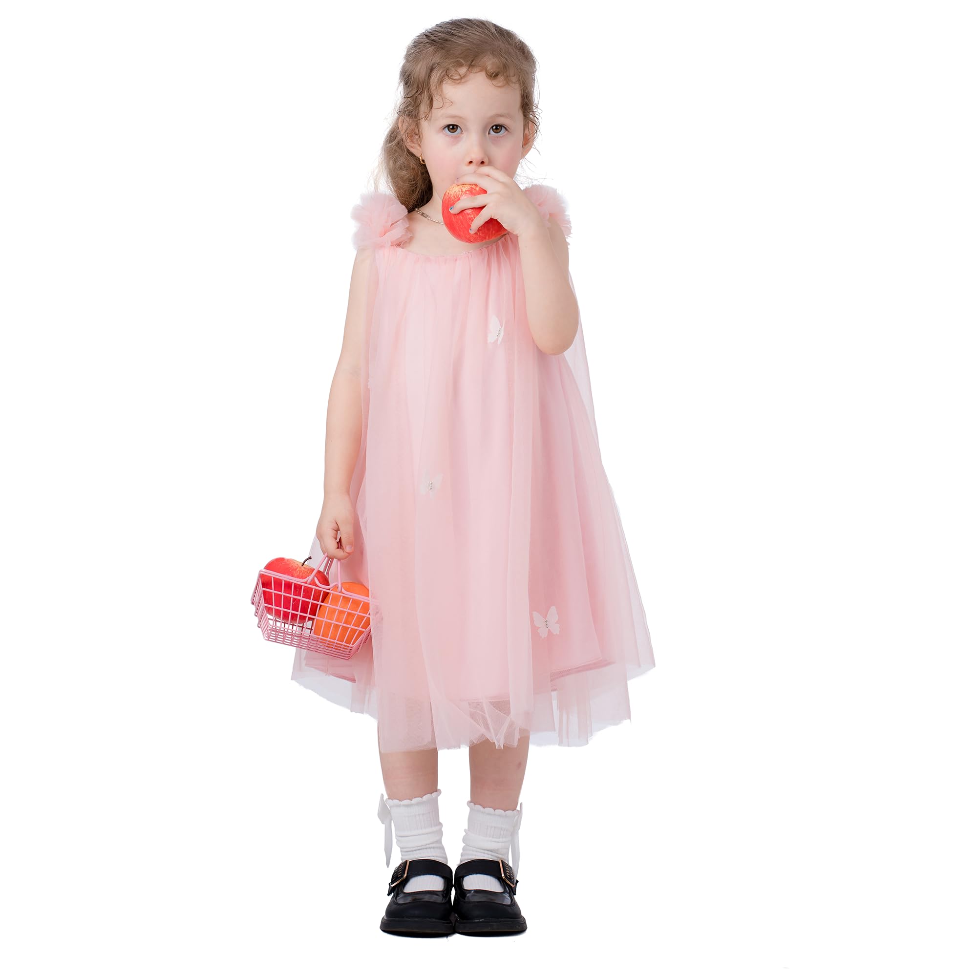 baby girl wedding guest dress with Vintage Lace Collar Tulle Skirt - Ideal for First Birthday 4 Years (110cm) 56 22.05 55 21.65 55 21.65 4 2pcs Set Baby Girl Outfit
