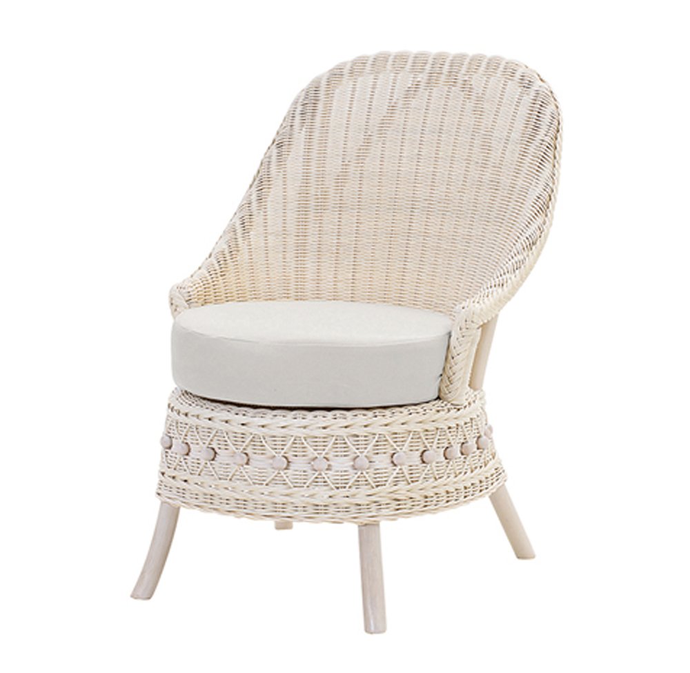 Amazon.co.jp: サンフラワーラタン ソファ ホワイト 1人掛け  