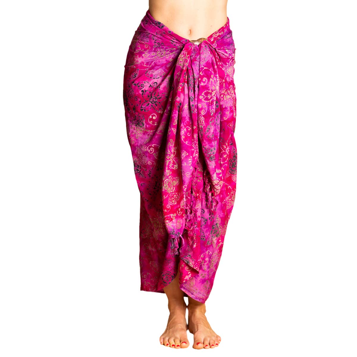 PANASIAM pareo para hombres y mujeres I 100% hecho a mano en Indonesia: cada tela es única I Falda envolvente opaca, también extra grande I Batik con colores textiles alemanes I Toalla de playa