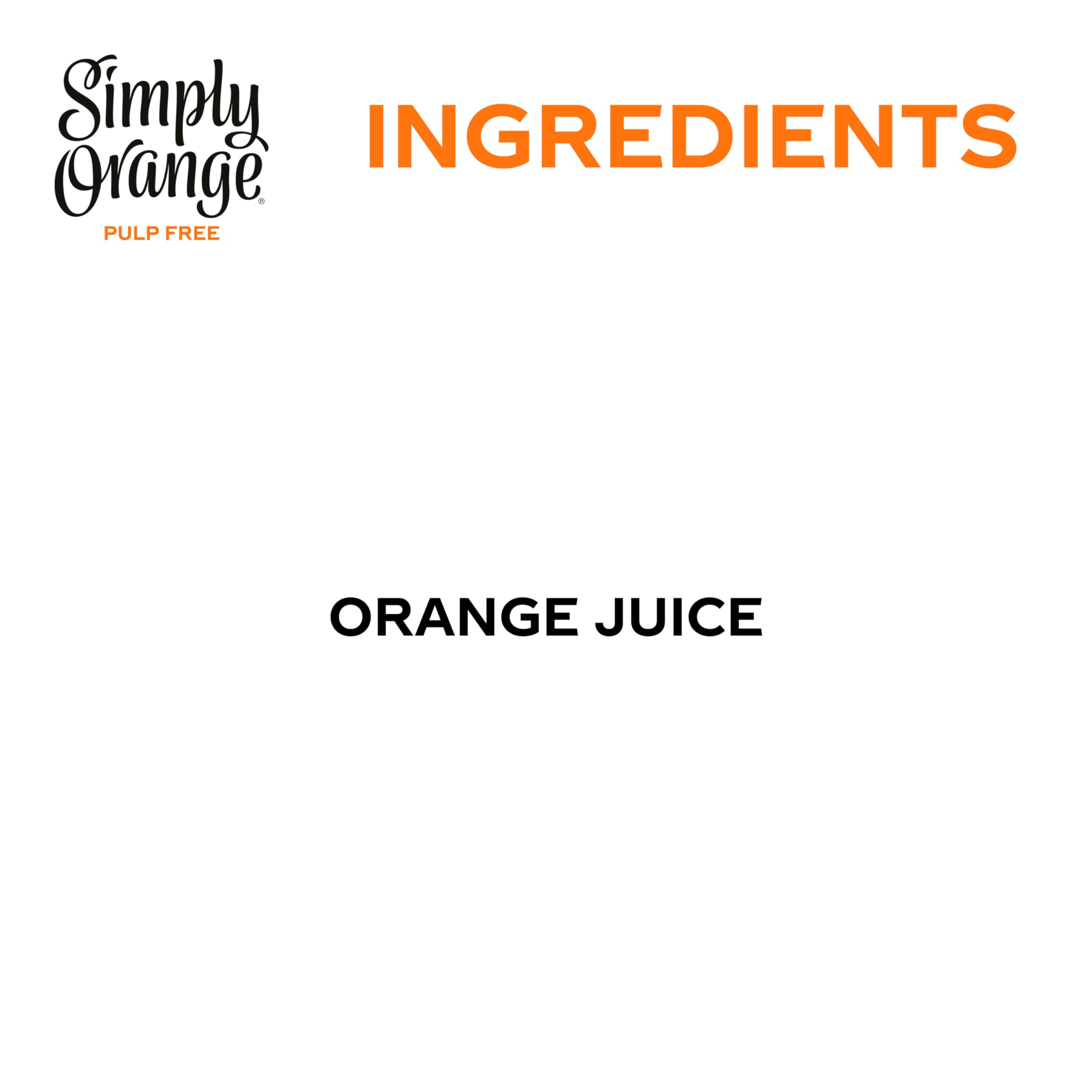 Simply Orange Pulp Free Orange Juice Bottle, 46 fl oz