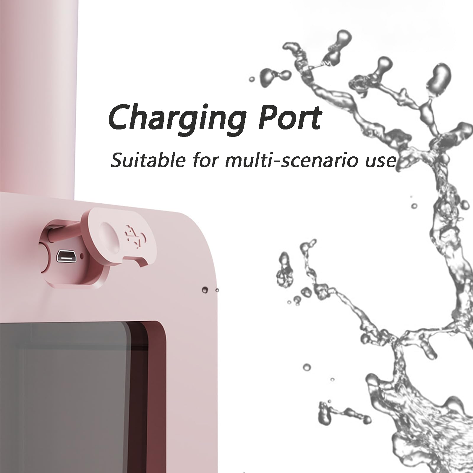 Dispenser Automatico di Sapone con Sensore, Dispenser di Sapone Schiumogeno Touchless per Bambini, Illuminazione Soffusa e Calda Macchina per Lavaggio a Mano Impermeabile(Rosa)