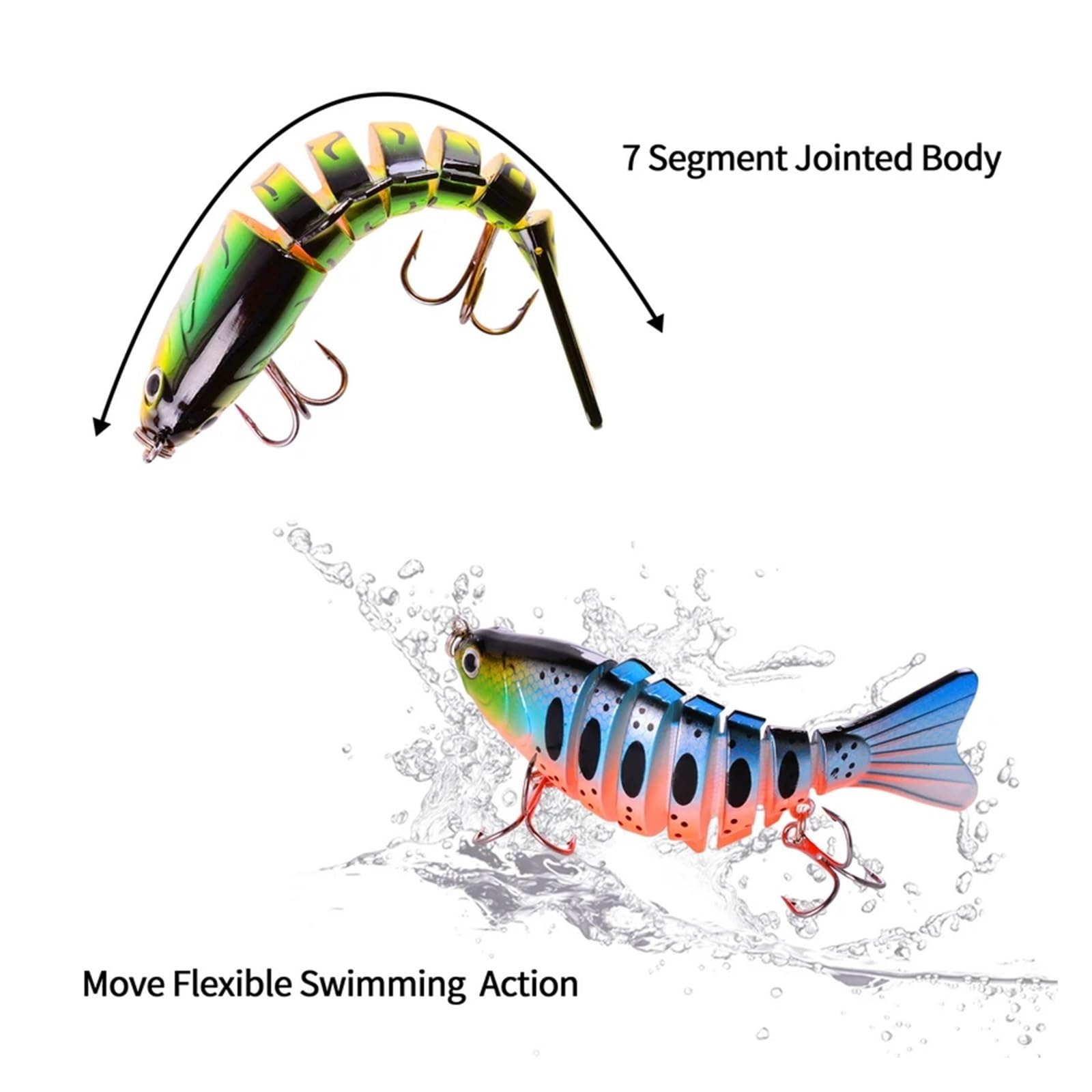 Zestaw 5 tonących woblerów Crankbait, zestaw wędkarski, sztuczna przynęta, twarda przynęta Swimbait, woblery na szczupaki, do połowu basów