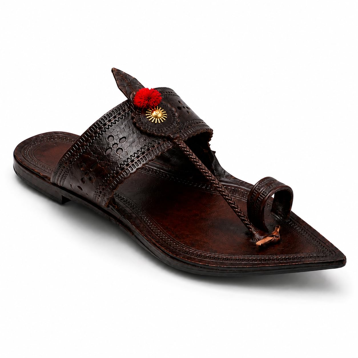 royal khwaab Men’s Kolhapuri Chappal – Authentic Handcrafted Genuine Leather Traditional Indian Ethnic Footwear for Daily & Casual Wear -Maharaja-picture-12