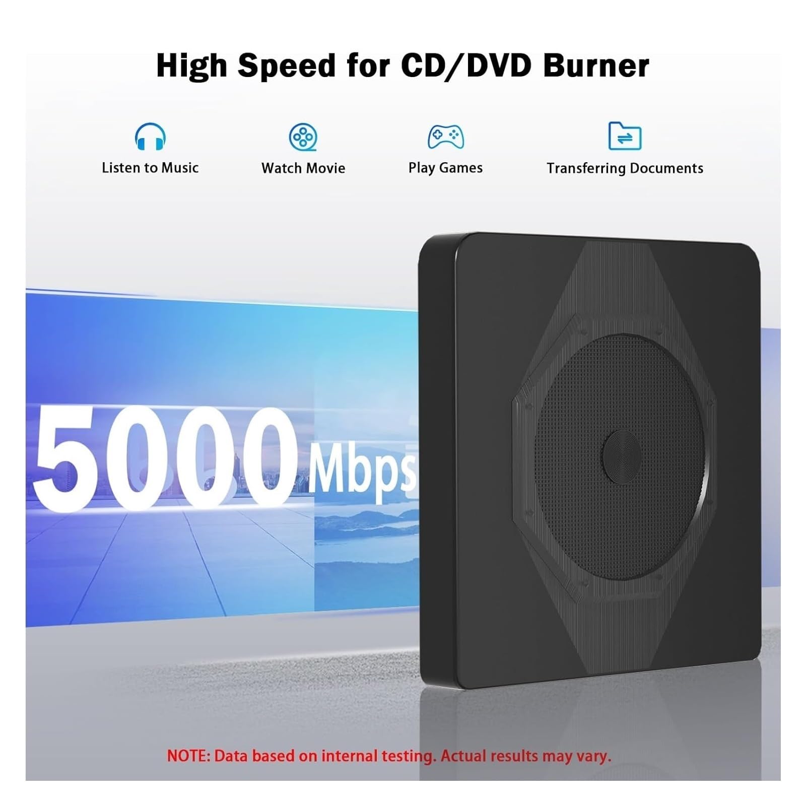 Zewnętrzny Napęd CD/DVD Do Laptopa USB 3.0 Typu C, Przenośna Nagrywarka CD/DVD, Napędy CD ROM +/-RW