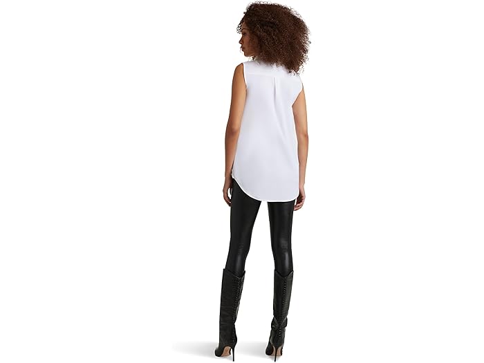 Classic Sleeveless Oversized Button Down Shirt - Image 1