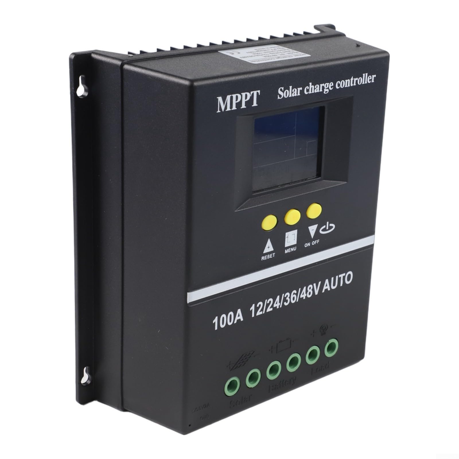 Régulateur de charge solaire, régulateur MPPT 100 A, 12 V 24 V 36 V 48 V écran LCD entrée 100 VDC pour système de panneau solaire
