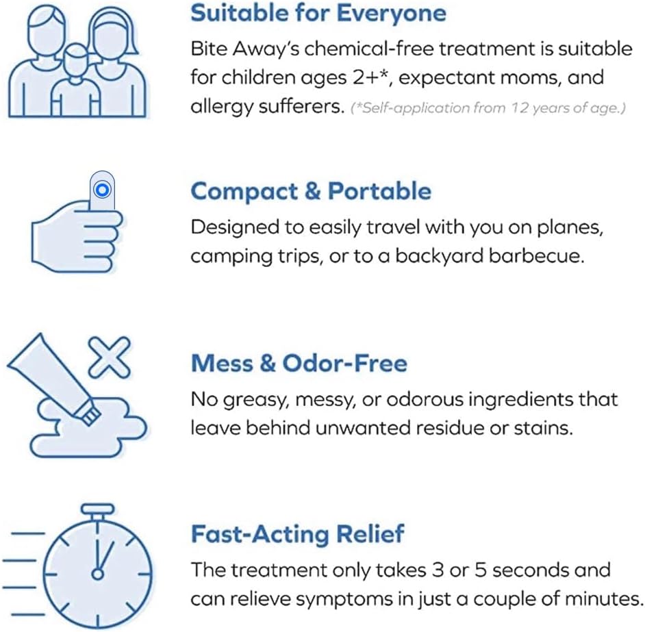‌Portable Bite Relief | Heat Therapy for Itching and Swelling | Chemical-Free and Safe for Travel‌