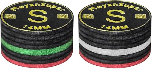 Puntas para taco de billar de billar transparentes, 8 capas de piel de cerdo, 2 unidades (0.551 in)