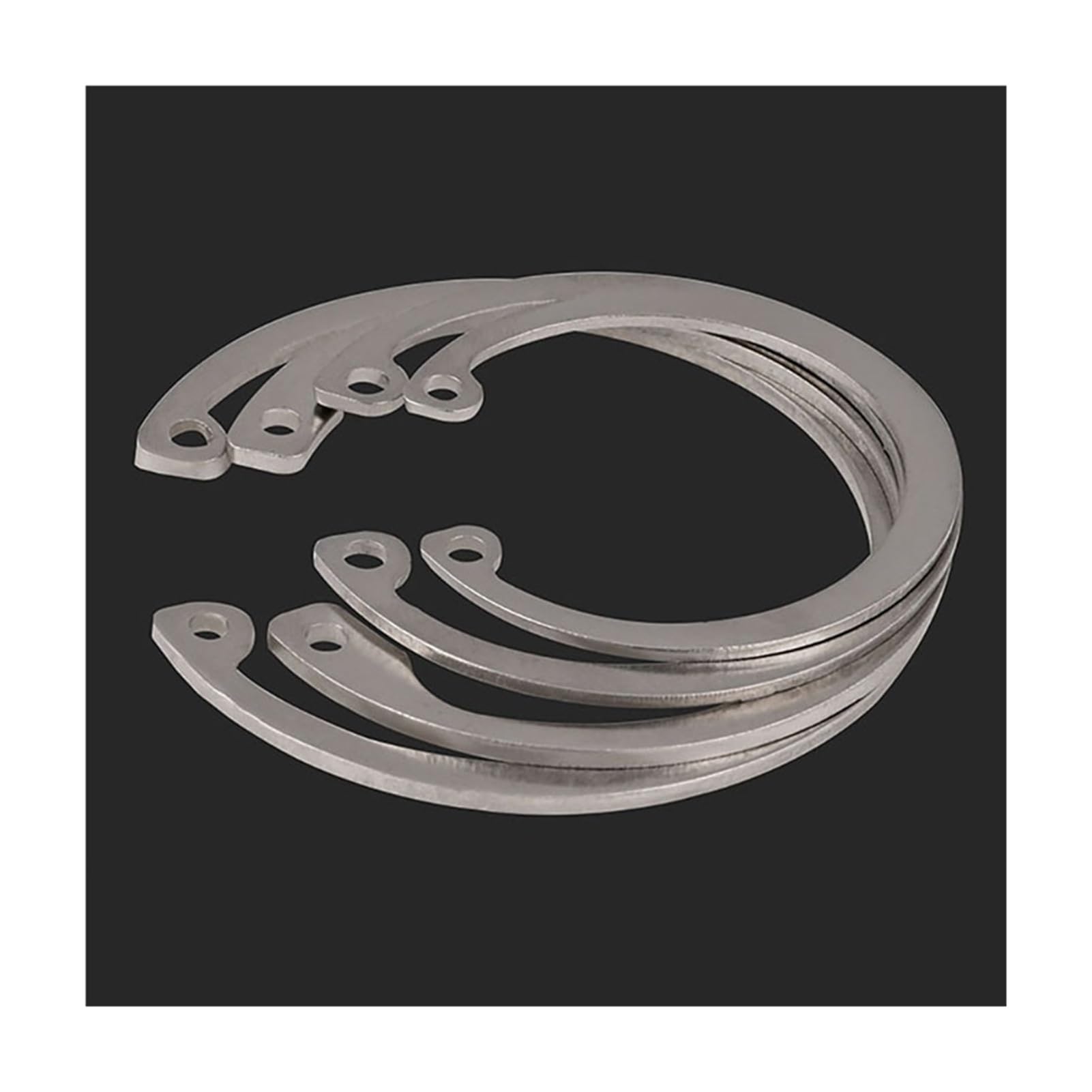 Interno Esterno Anelli di sicurezza A2 Rondelle C-clip in acciaio a scatto Anello di sicurezza M8 M9 M10 M11 M12 M13-M75 (Color : 10pcs, Size : M8 Interno Esterno Anelli di sicurezza A2 Rondelle C-clip in acciaio a scatto Anello di sicurezza M8 M9 M10 M11 M12 M13-M75 (Color : 10pcs, Size : M8