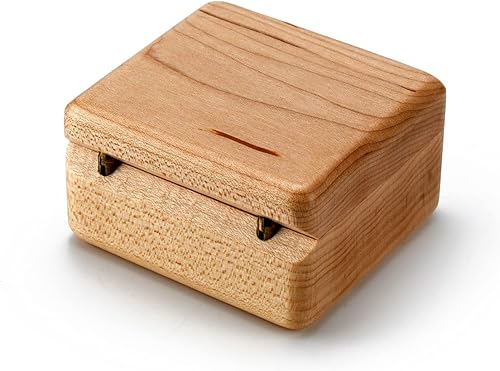 Miniatura 2 de Recuerdo musical hecho a mano de arce macizo de 18 notas, muchas canciones para elegir, niña de papá