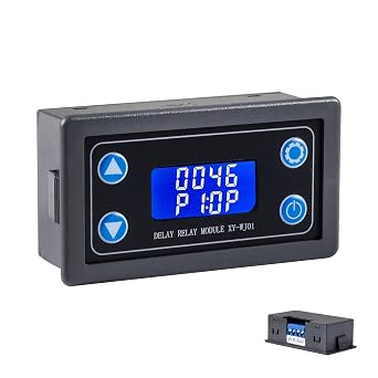Delay Relay Module DC 6-30V Timer Relay Module 12V 24V 0.01s-9999min 50mA Digital LCD Relay Display Timer Cycle Delay Switch Module AC 220V Power On-Off Controller for Smart Control