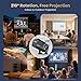 TryLand Mini Projector with WiFi and Bluetooth, 4k Support Portable Outdoor Projector, 200 ANSI Lumens, Smart Projector with Android, Built-in App Movie Proyector for Home Theater, Camping, Gaming
