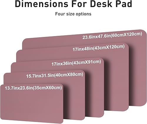 Miniatura 509 de Aothia Tapete protector de escritorio, alfombrilla para mouse, antideslizante, impermeable, de piel sintética, secante de escritorio, para Verde