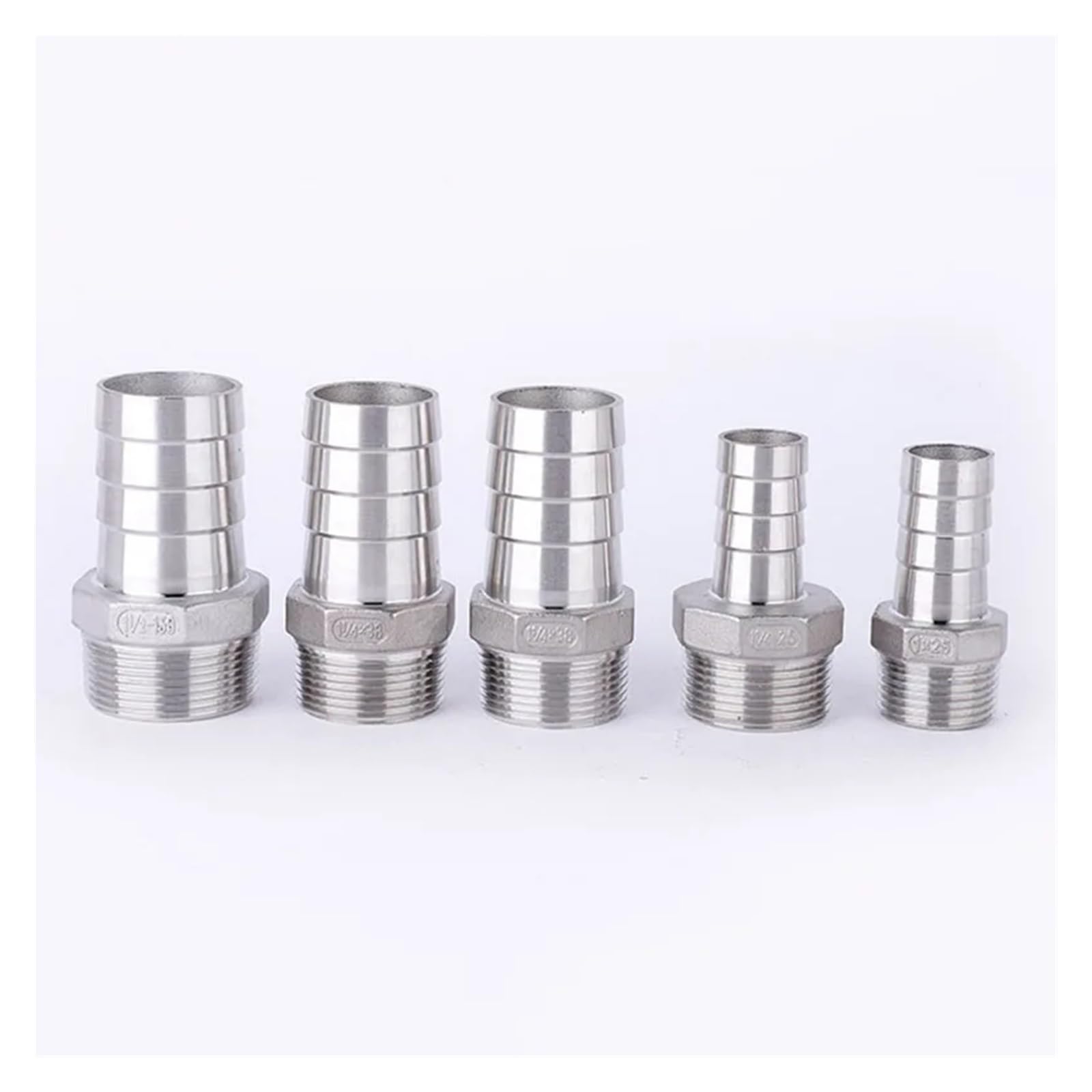 GUYTRM 6 mm 8 10 12 13 14 15 16 18 19 Króciec do węża x 1/8" 1/4" 3/8" 1/2" = gwint zewnętrzny, 304, złączka rur ze stali nierdzewnej lingli(65mm,2-1/2")